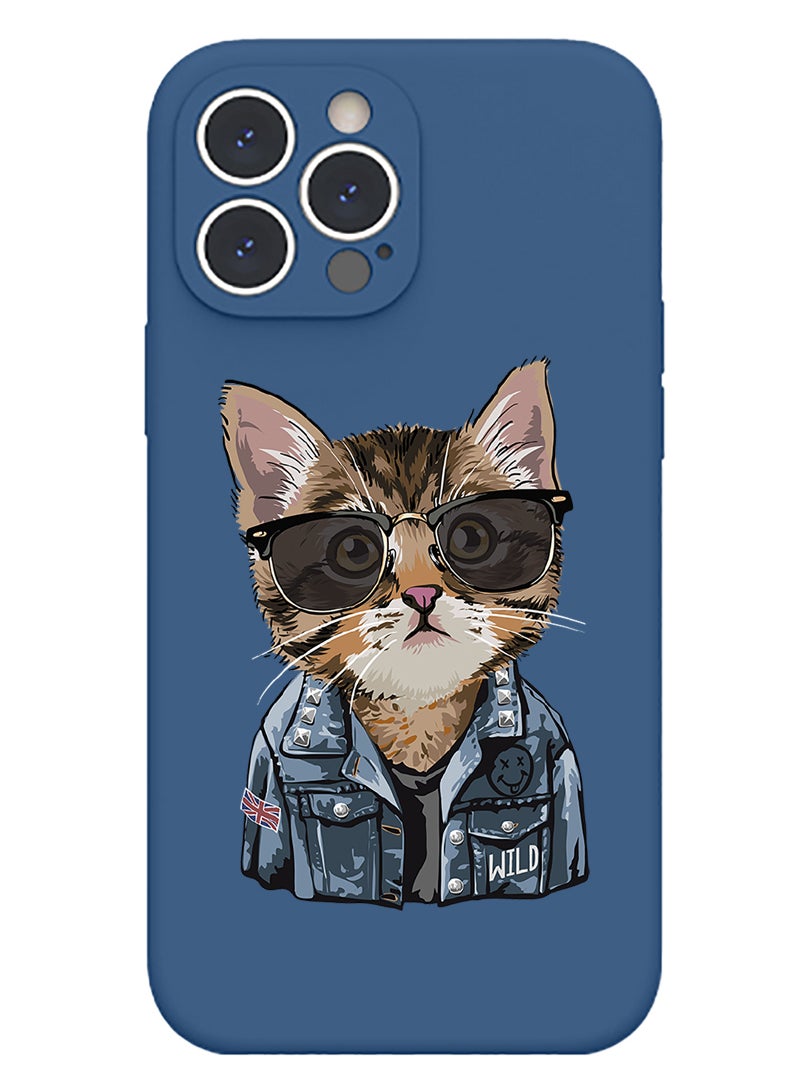 Theodor - Protective Slim Fit Case Liquid Silicone Cover with Full Body Protection Anti-Scratch Shockproof Case For iPhone 15 Pro Max Blue  - Sweet Summer Time - Image 1