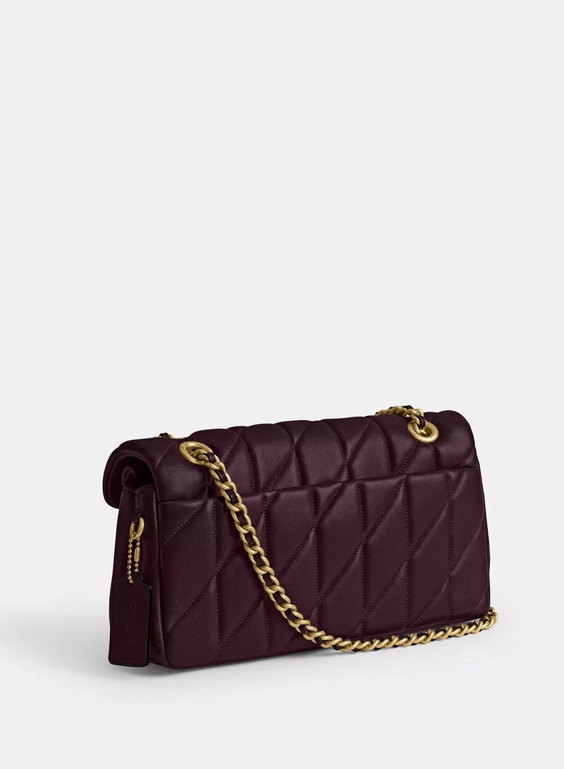 Coachoutlet Tabby Shoulder Bag 26 With Pillow Quilting, Women's Shoulder Bag, Women's Tote Bag, Women's Hand Bag,Women's Cross Body Bag, Women's Wallet, Women's Travel Bag, Burgundy-26cm - Image 5