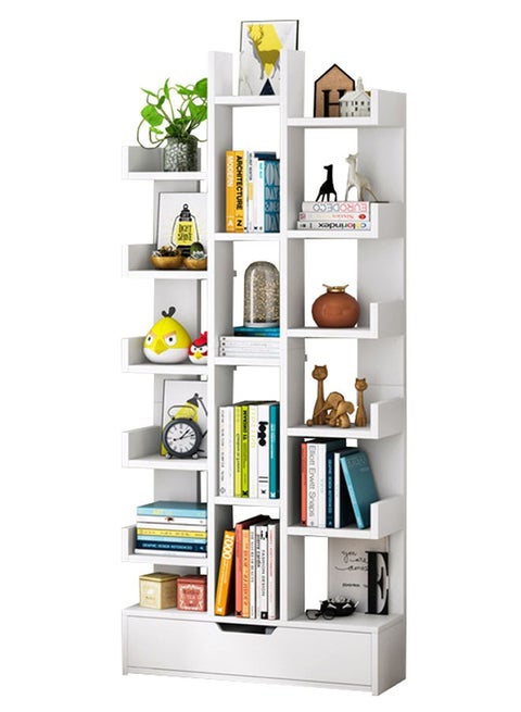 خزانة كتب إبداعية مكونة من 18 طابقًا رف تخزين لغرفة المعيشة بسيط