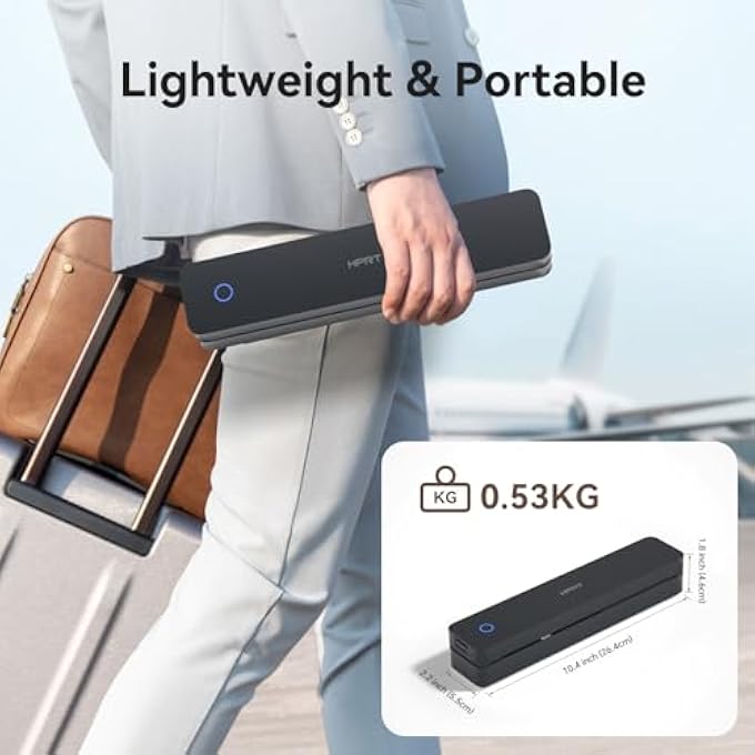 WIRELESS PORTABLE THERMAL PRINTER BLUETOOTH COMPATIBLE WITH IOS, ANDROID AND LAPTOP, 8.5" X 11" US LETTERS FOR OFFICE AND HOME - Image 2