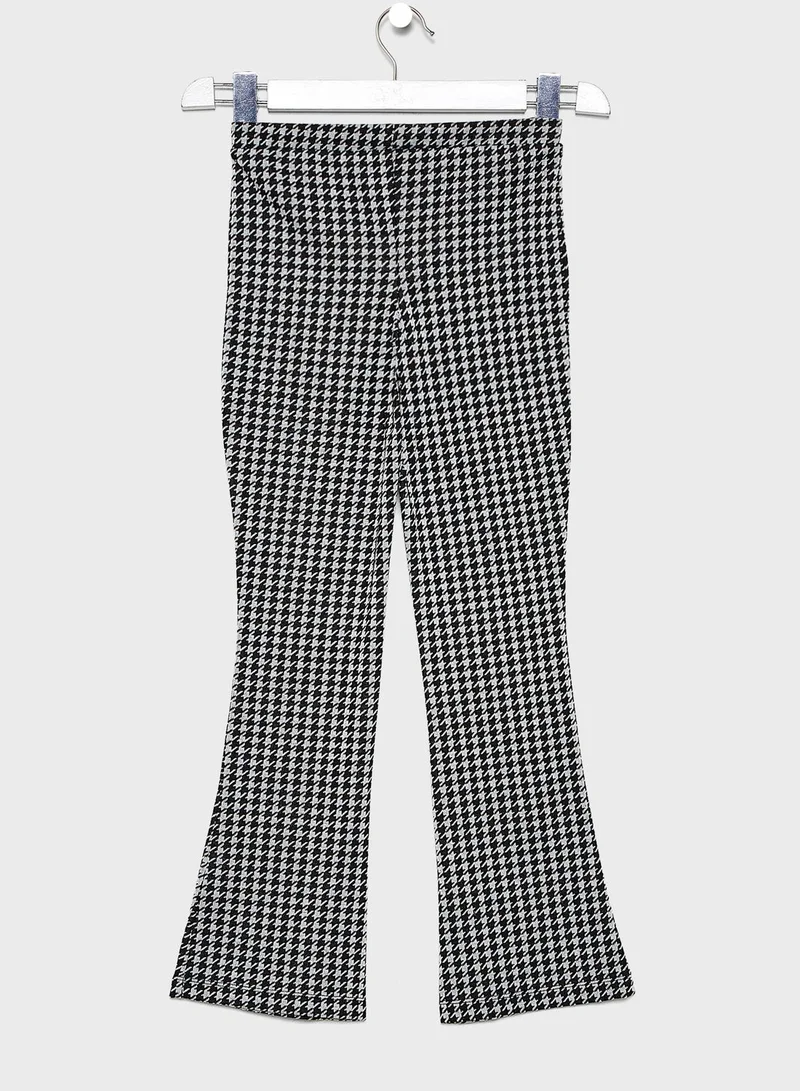 NAME IT Teen Bell Bottom Checked Trouser