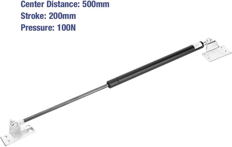Hydraulic Gas Spring Strut 500mm Center Distance, 200mm Stroke, 100N Pressure with Single Side Connector - Durable Lid Lift Support for Equipment Flip Lid, Snack Car Door, Light (Square Head) - Image 5