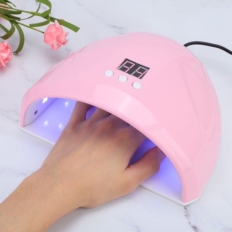 36W Intelligent LED UV Gel Nail Polish Dryer Lamp Fashion Nail Curing Machine Manicure ToolPink - Image 5