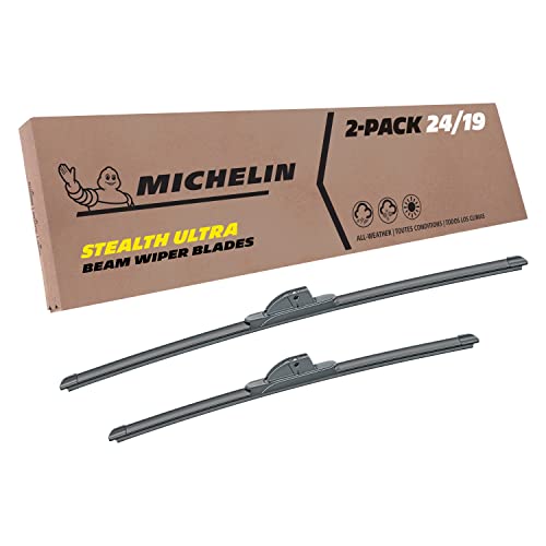 Michelin 19-2419SUBA Stealth Ultra Twin Pack 24 &19 inch Wiper Blade Fits Select Volkswagen, Chevrolet, Toyota, BMW, Ford, Honda, Dodge, Mazda, Lexus, Infiniti, Model Years (2 Pack) - Image 1