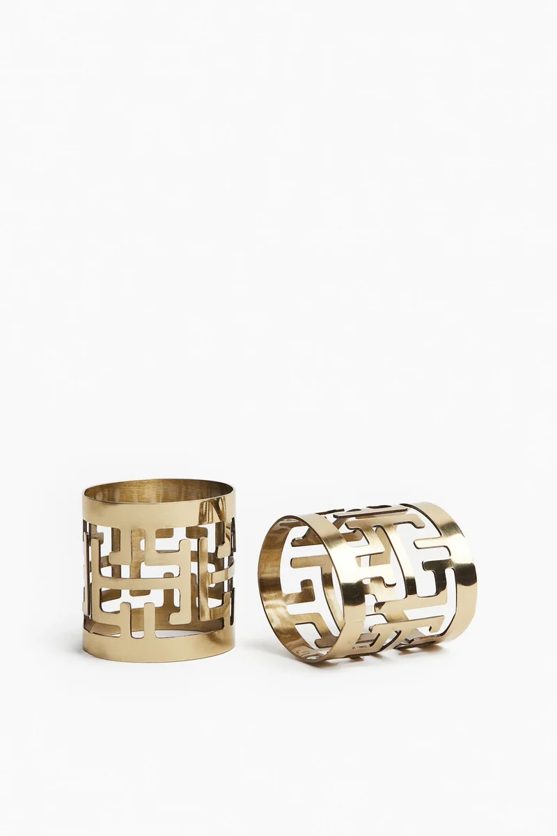 H&M 2-pack metal napkin rings