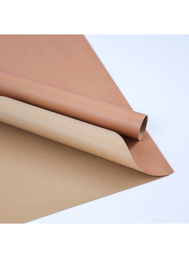 Si Bonne Premium Dual Tone Brown Gift Wrapping Paper 20 Sheets/Bag 60 x 60 cm - Image 1