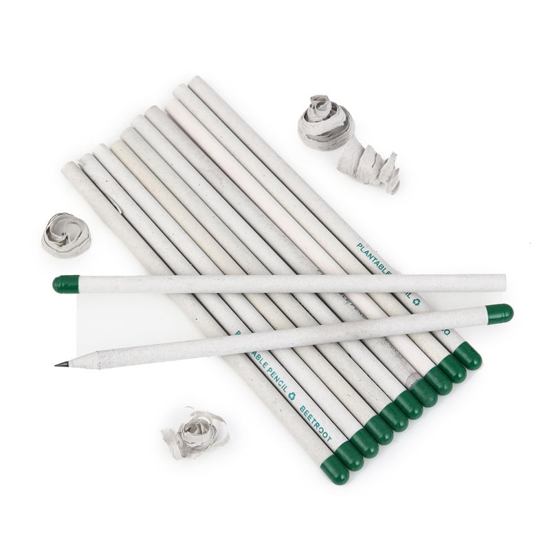GoodWill Tech GoodWill Tech Eco-Friendly recycled newspaper white seed pencils for kids school,writing, Sketching, Drawing, Pack of 50  - Image 1