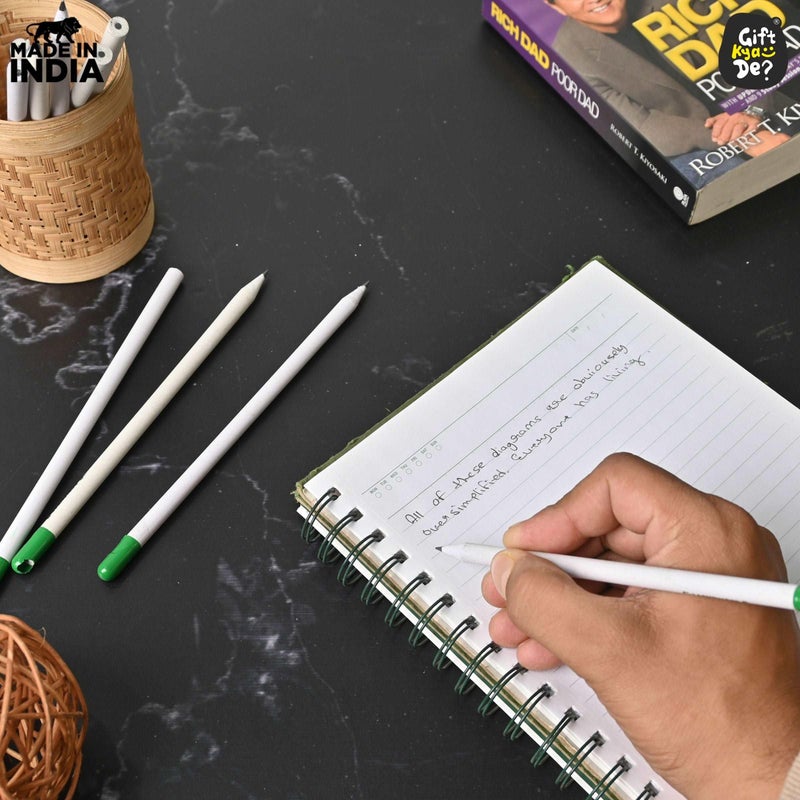 GoodWill Tech GoodWill Tech Eco-Friendly recycled newspaper white seed pencils for kids school,writing, Sketching, Drawing, Pack of 50  - Image 5