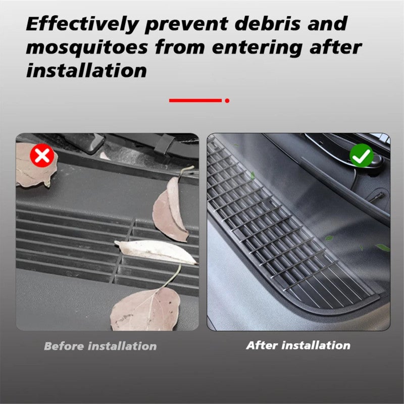 Anti Insect Net: 2 Pcs Black Sturdy ABS Cover With Stainless Steel Mesh - Tailored For Tesla Model Y 2025 Juniper, Anti Rust Easy Install Grille For Air Intake System Protection - Image 3