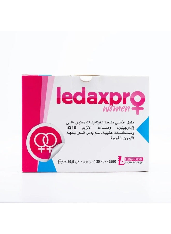 ناتفيتا ليداكس برو للنساء للخصوبة – مكمل غذائي متعدد الفيتامينات لدعم طاقة وصحة المرأة | 30 كيس بنكهة الليمون الطبيعي - Image 1