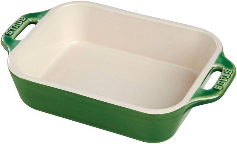 Staub Rectangular Dish Basil 105 x 75  Basil - Image 1