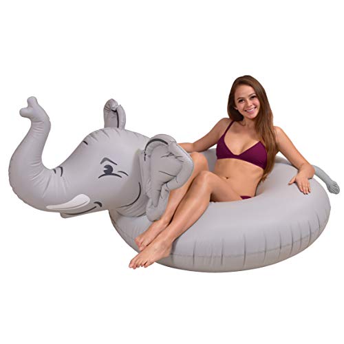 GoFloats Trunks The Elephant Party Tube Inflatable Raft  Fun Pool Float for Adults and Kids - Image 1