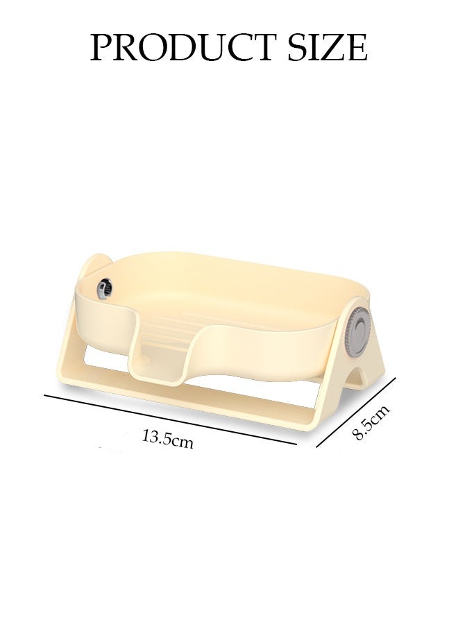 DUNISO Plastic Soap Case,Draining Soap Bar Holder, Bathroom Anti-Skid Soap Storage Container,Portable Soap Box, Kitchen Sponge Tray for Sinks - Image 2