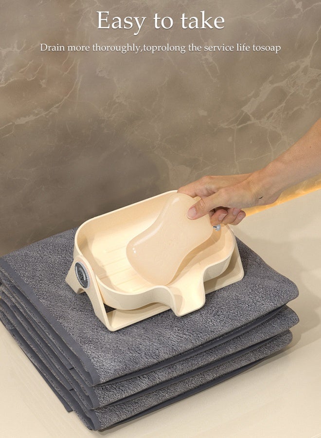 DUNISO Plastic Soap Case,Draining Soap Bar Holder, Bathroom Anti-Skid Soap Storage Container,Portable Soap Box, Kitchen Sponge Tray for Sinks - Image 5