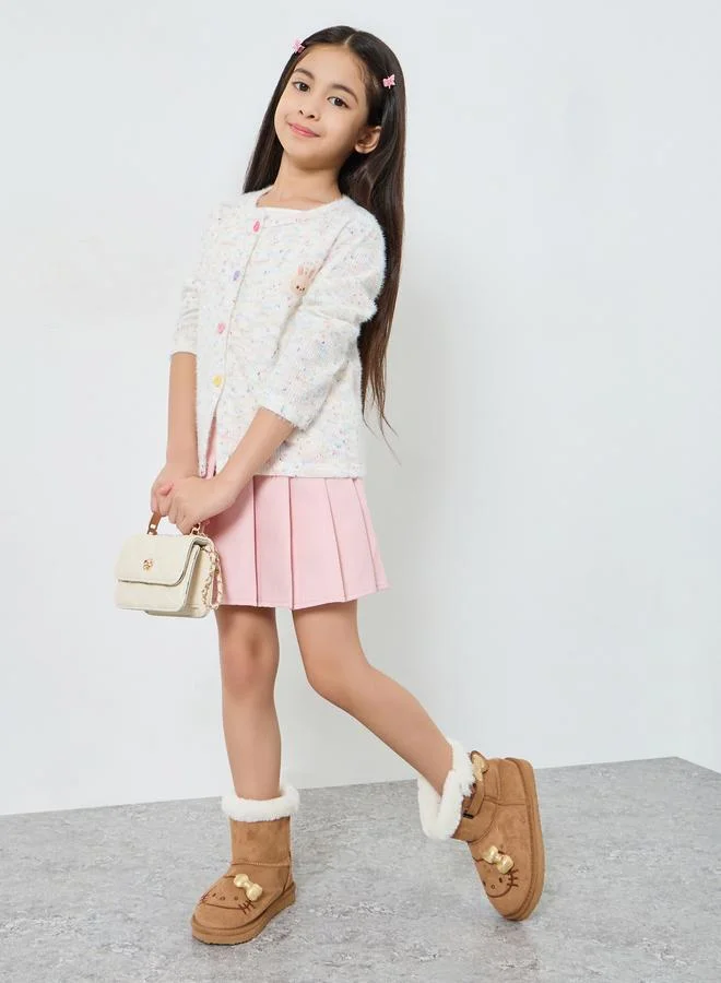 ستايلي سويتر محبوك بناتي بخيوط متعددة