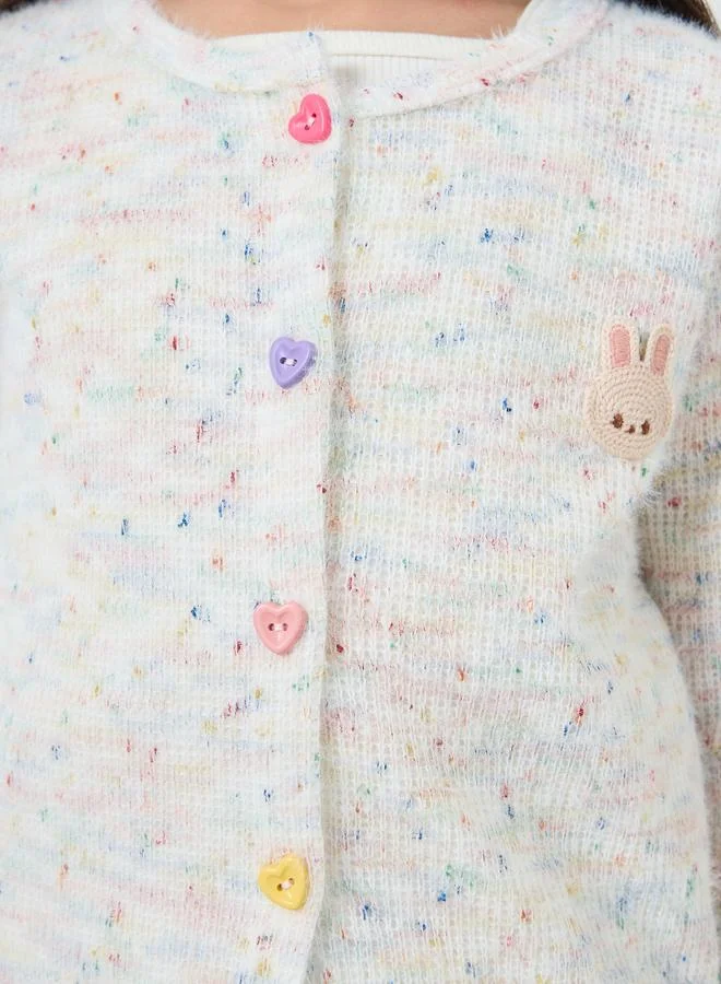 Styli Girls Multi Yarn Knit Sweater