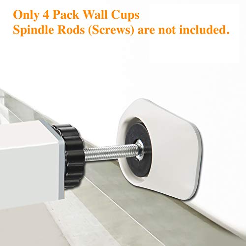Vmaisi Baby Gate Wall Cup Protector Make Pressure Mounted Safety Gates More Stable - Wall Damage-Free - Fit for Doorway, Door Frame, Baseboard - Work on Dog & Pet Gates (White) - Image 4