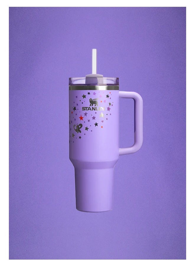Stanley - Stanley cup H2.0 Stainless Steel with Lid and Straw for Water Iced Tea,Coffee and Smoothie,x Olivia Rodrigo ,40 oz - Image 1