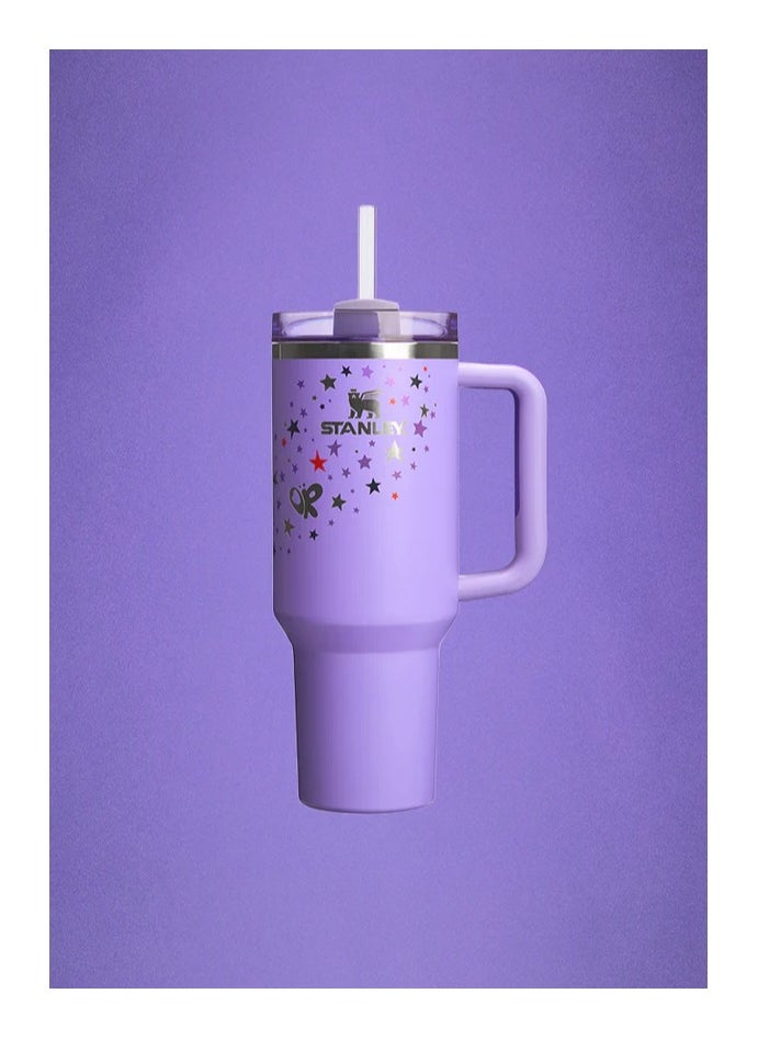 Stanley - Stanley cup H2.0 Stainless Steel with Lid and Straw for Water Iced Tea,Coffee and Smoothie,x Olivia Rodrigo ,40 oz - Image 1
