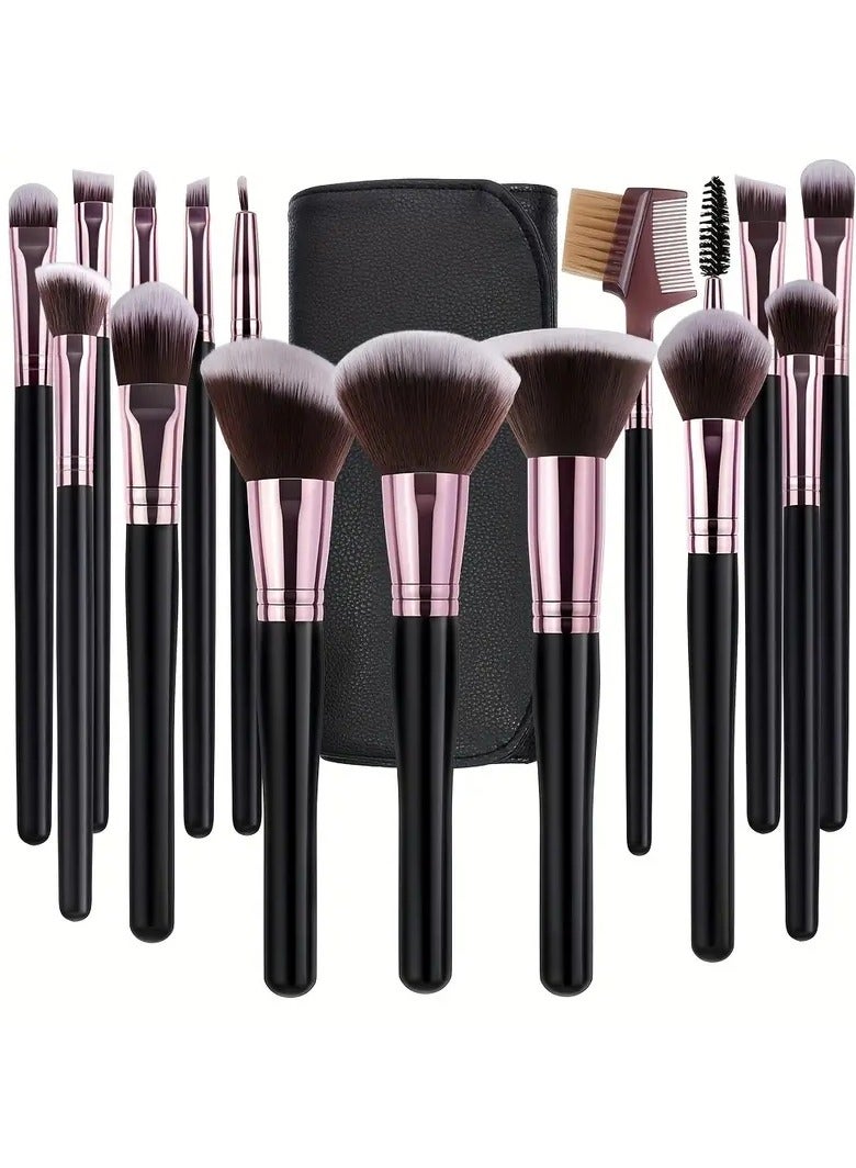 ORiTi 15pcs Makeup Brushes With Travel Portable Case Professional Foundation Blush Eyeshadow Blending Makeup Beauty Tool Ideal Gift Idea For Girls And Women - Image 1