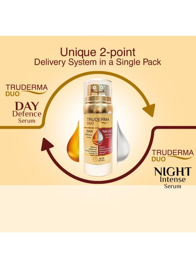 ريغاليس سيرومان Regaliz Truderma Duo لمكافحة الشيخوخة: تركيبة 2 في 1 للدفاع النهاري والعناية الليلية المكثفة، لعلاج التجاعيد والخطوط الدقيقة - 50 مل - Image 2