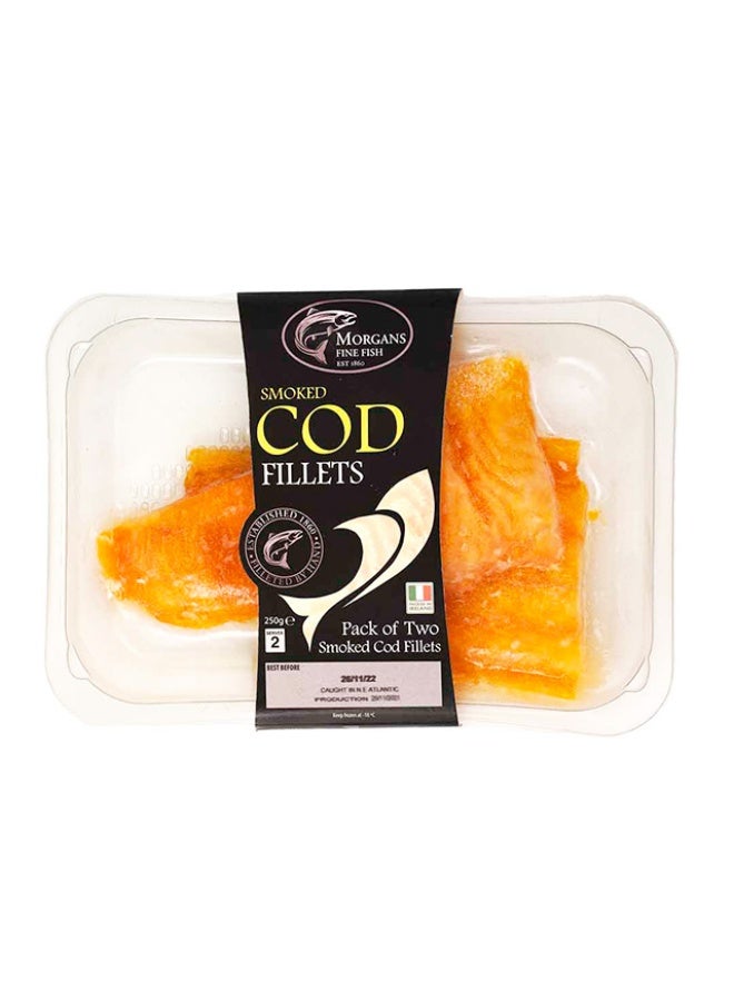Morgans Smoked Wild Cod Fillets 2 Fillets - 250g - Image 1