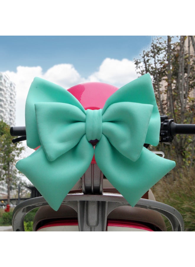 Internet-famous Car Rear Pendant Large Bow Car Ornaments Trunk Motorcycle Electric Car Motorcycle Decoration-Colour:Fresh Green High-quality Fabric/wrinkle-free-Proportion:Standard  - Image 1