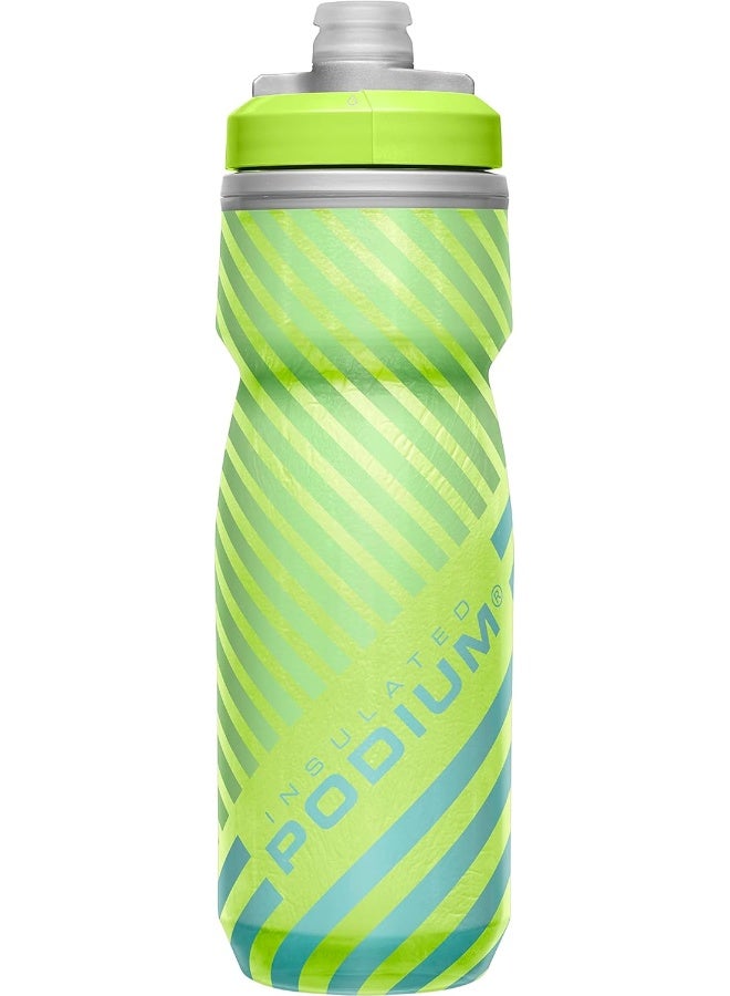 كاميلباك زجاجة CamelBak Podium Chill بسعة 21 أونصة – أخضر/أزرق، مزدوجة الجدار، تدفق عالي، أنيقة - Image 4