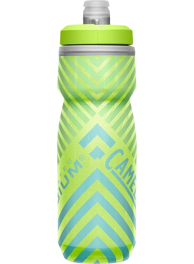 كاميلباك زجاجة CamelBak Podium Chill بسعة 21 أونصة – أخضر/أزرق، مزدوجة الجدار، تدفق عالي، أنيقة - Image 3