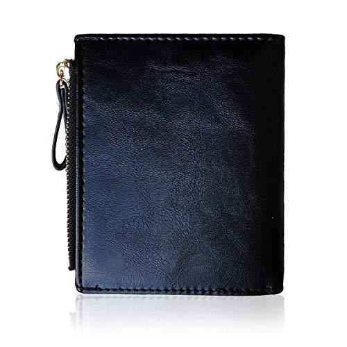 AOXONEL Girls Wallet Small Bifold Womens Wallets Rfid,Compact Female Cute Mini Zipper Coin Card Purse for Teen Girl Kids (Black) - Image 5