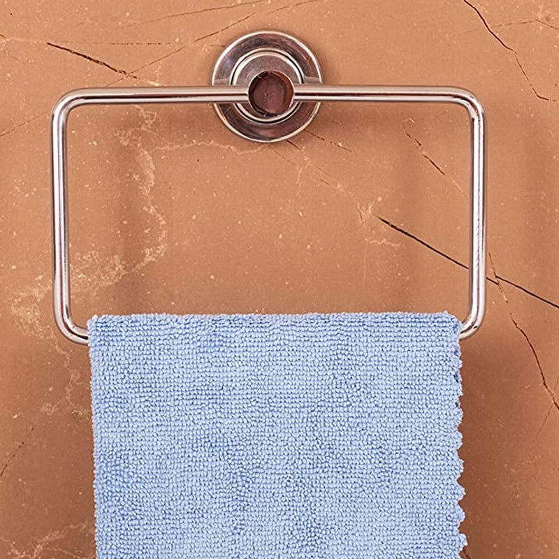 GARBNOIRE Stainless Steel Towel Ring, Napkin Ring, Towel Holder, Towel Hanger for Bathroom, Kitchen, Washbasin, Homes, Hotels- Chrome Finish (Pack of 1) - Image 3