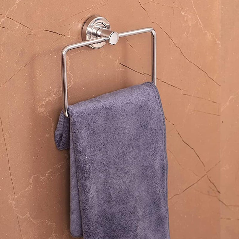 GARBNOIRE Stainless Steel Towel Ring, Napkin Ring, Towel Holder, Towel Hanger for Bathroom, Kitchen, Washbasin, Homes, Hotels- Chrome Finish (Pack of 1) - Image 4