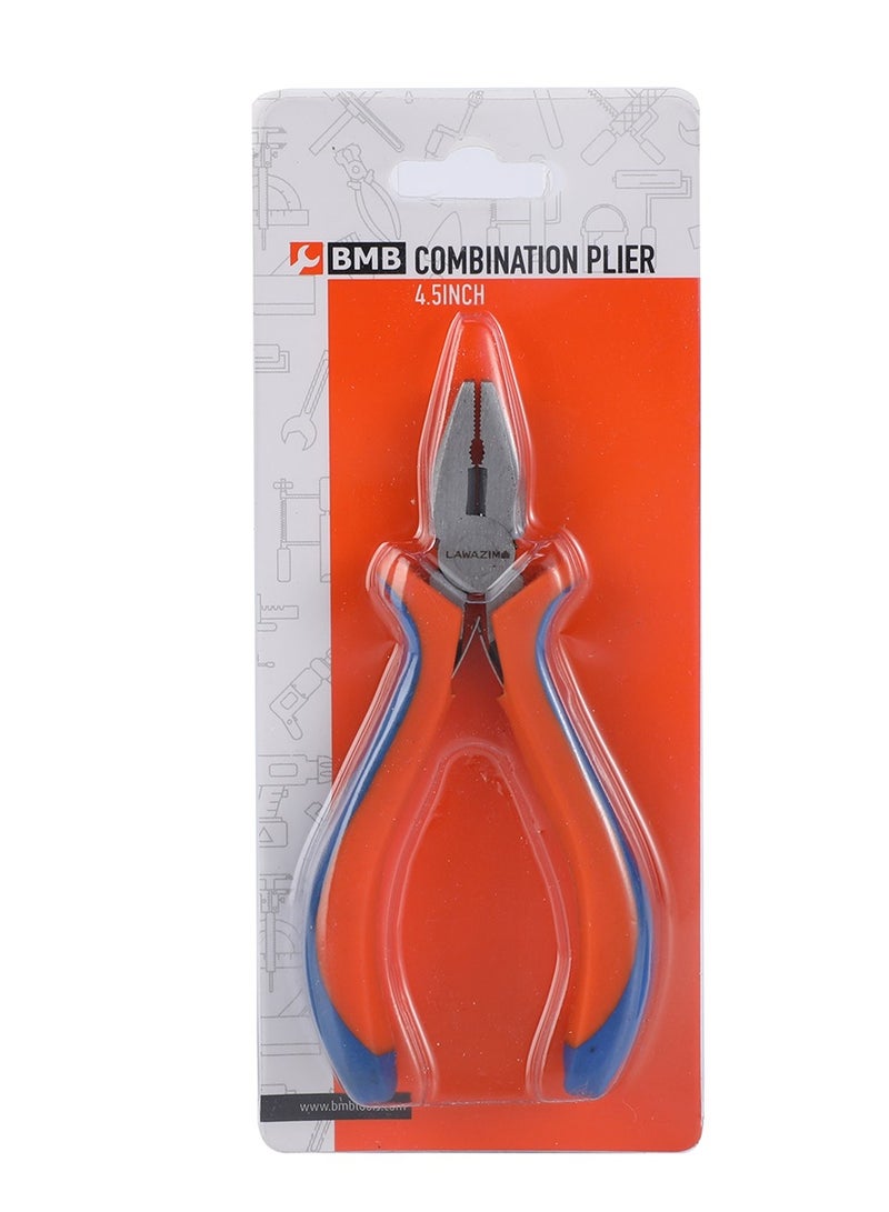 BMB tools Combination Plier 4.5inch | Lineman Plier Combination Pliers | Electrical Pliers | Side Cutter Linemans Pliers | Hand Cutting Tool  - Image 3