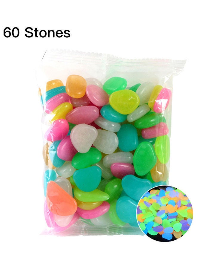 NIBEMINENT 60-Piece Glow Pebbles Multicolour - Image 1