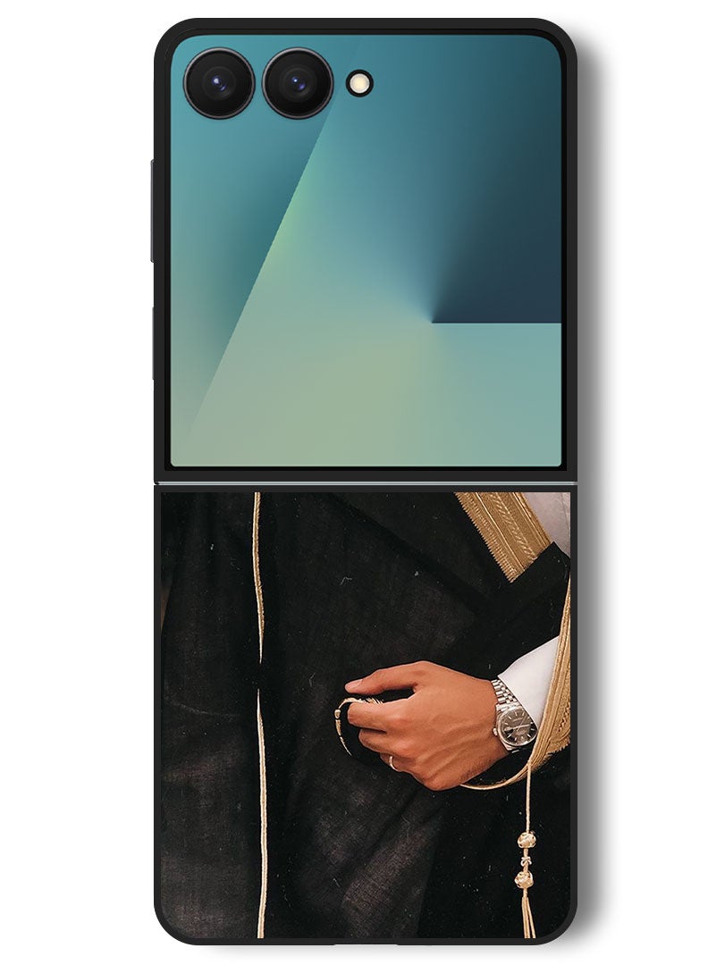 Theodor Case Compatible with Samsung Galaxy Z Flip 7 - 6.9 Inch Protection Shockproof Bumper Cover Arab Style - Image 1