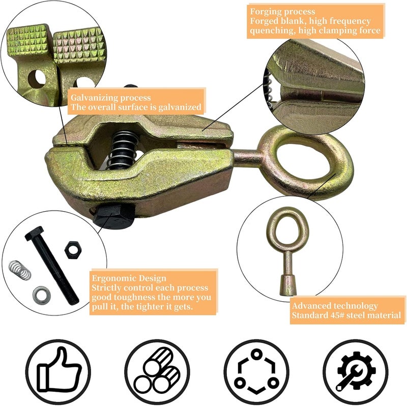 Jiaroutk 5T 2-Way Self-Tightening Auto Body Pull Clamp, C-Clamp - Image 3