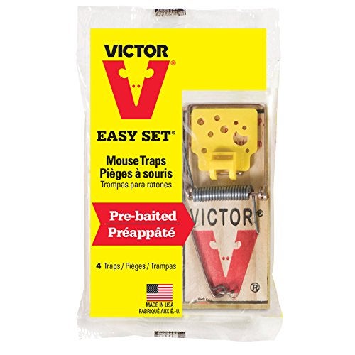 Victor Easy Set Mouse Trap 4 Pack M033 - Wooden Easy Set Mouse Trap - Prebaited - Image 2
