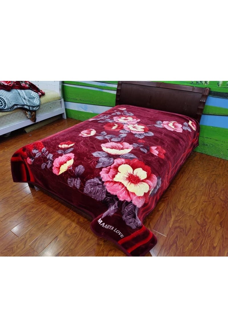 MAARYA LOVE 2 PLY SUPER SOFT EMBOSSED BLANKET - Image 1