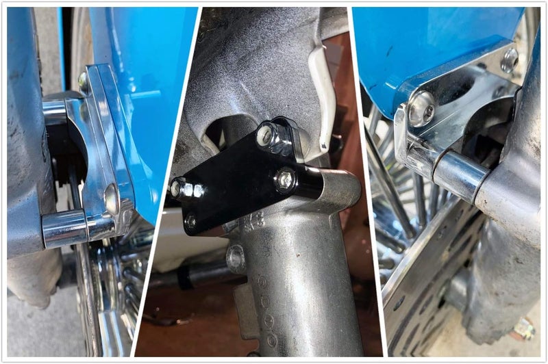 HASkulle AfterMokit Front Fender Risers 3 Inch Hole Center Adapter for Harley Davidson Models - Image 5