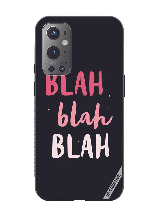 VR CREATIVE Protective Case Cover For OnePlus 9 Pro Blah Blah Blah Design Multicolour - Image 1