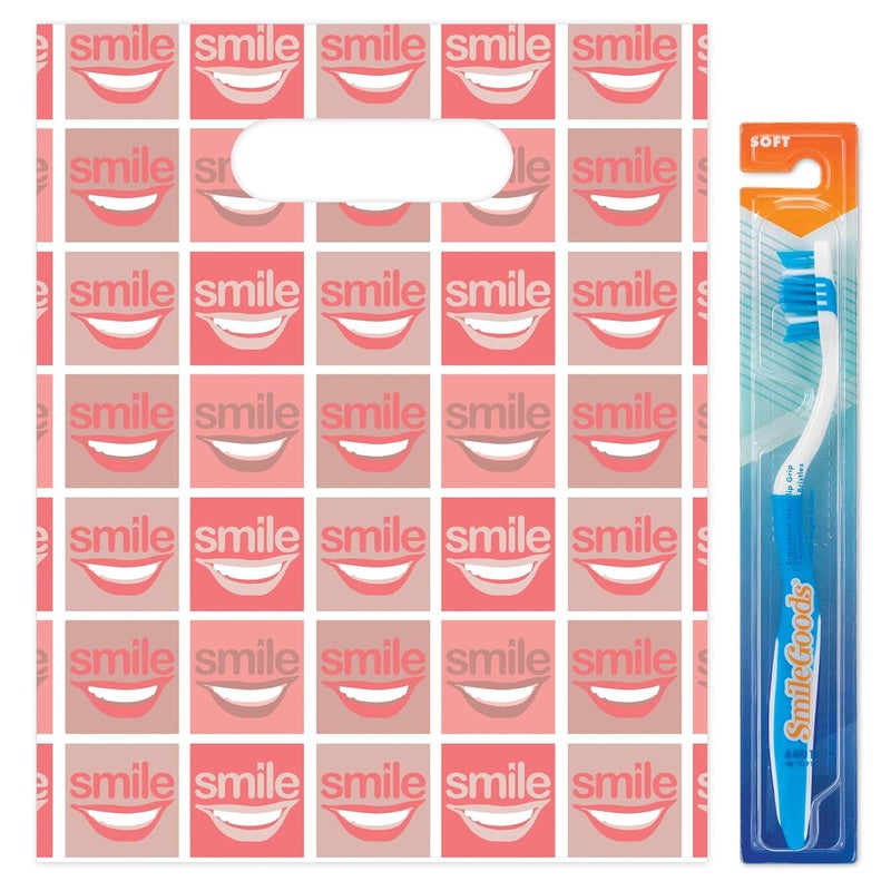 Practicon All Smiles Dental Giveaway Bags, 8" x 10", 100 Pack - Image 3
