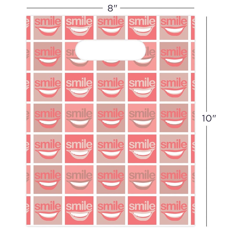 Practicon All Smiles Dental Giveaway Bags, 8" x 10", 100 Pack - Image 4
