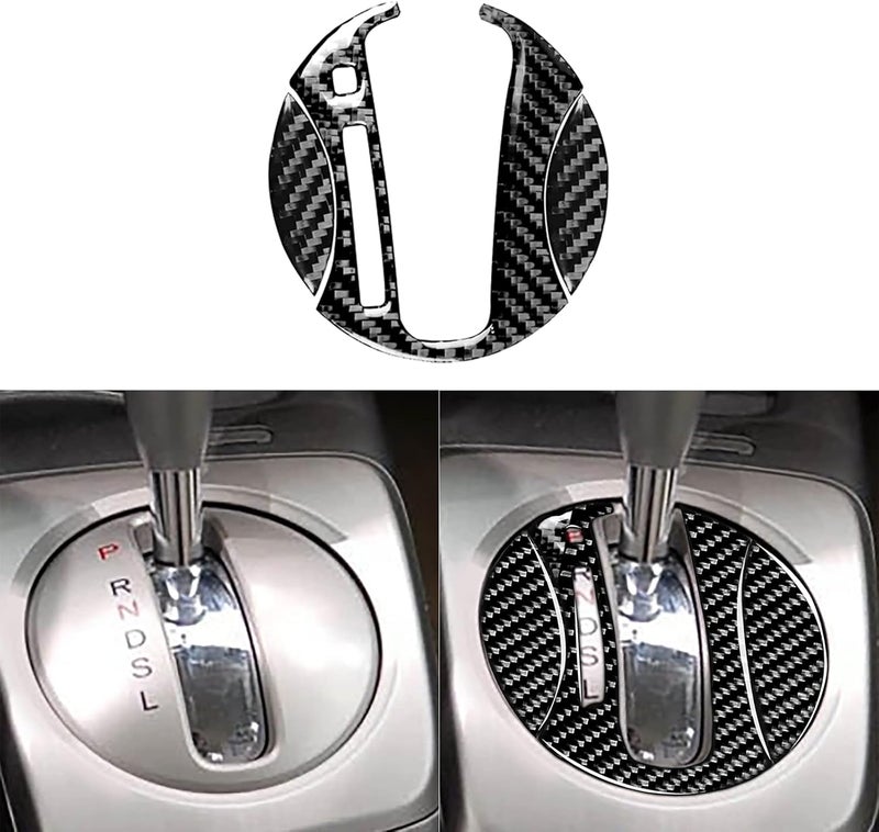 PJFUS Carbon Fiber Center Console Gear Shift Trim Sticker for Honda Civic 2006-2011 - Image 1