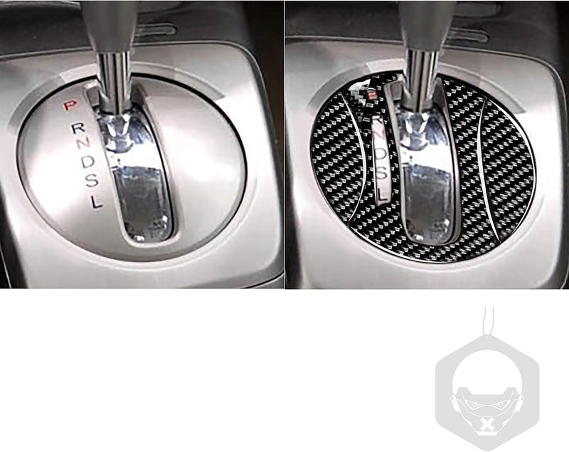 PJFUS Carbon Fiber Center Console Gear Shift Trim Sticker for Honda Civic 2006-2011 - Image 4