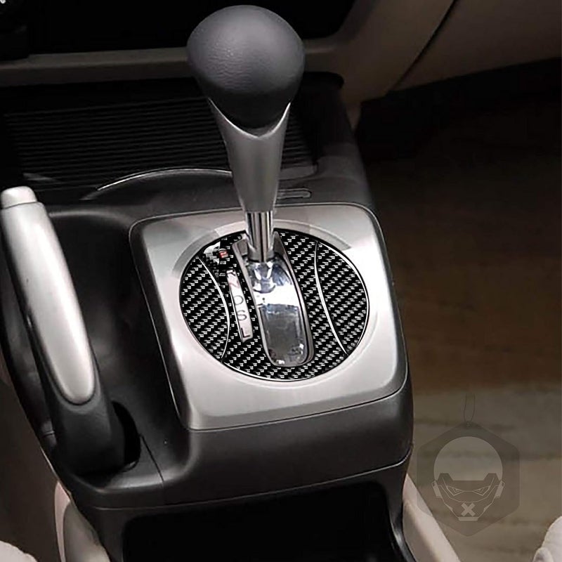 PJFUS Carbon Fiber Center Console Gear Shift Trim Sticker for Honda Civic 2006-2011 - Image 2