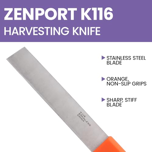 Zenport K116 Row Crop Harvest Knife, Produce, 6-Inch Stainless Steel Blade,Orange - Image 4