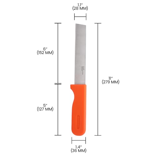 Zenport K116 Row Crop Harvest Knife, Produce, 6-Inch Stainless Steel Blade,Orange - Image 5