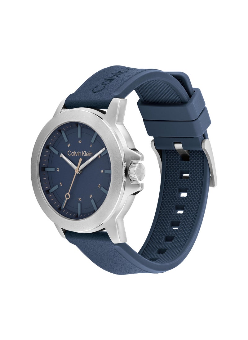 CALVIN KLEIN CALVIN KLEIN ROUND ANALOG MEN'S BLUE CASE WATCH - 25200470  - Image 1