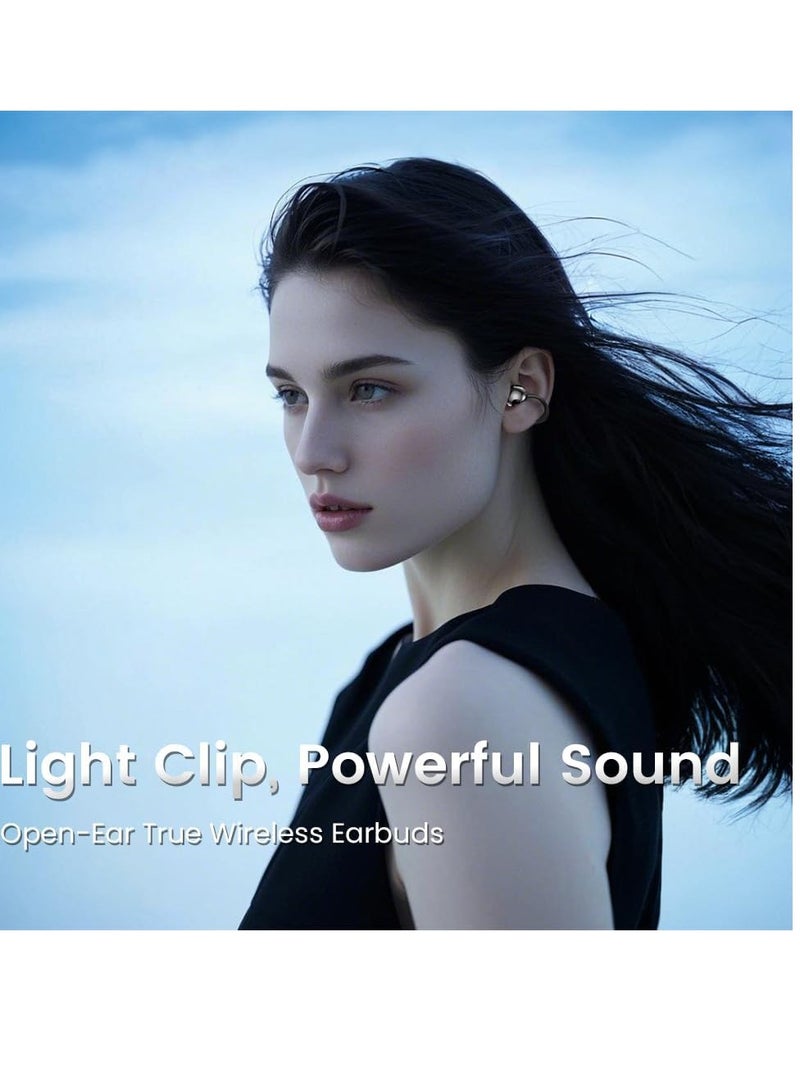 True Wireless Open-Ear Headphones with Bluetooth 5.4 for Running and Sports - Lightweight and Comfortable Black Earbuds - Image 5