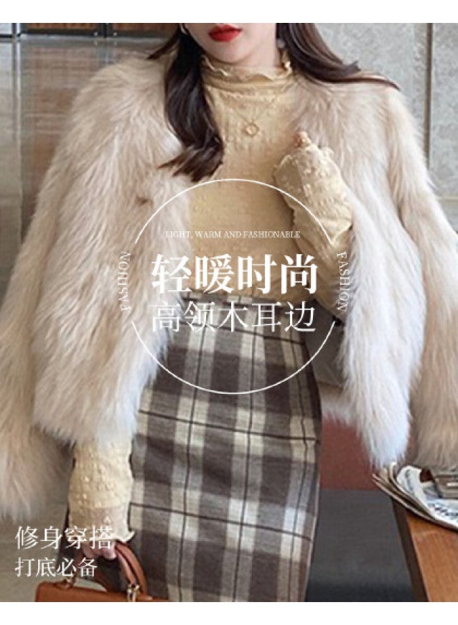 Modal قميص أساسي بسيط بياقة نصف سلحفاة مبطن بالفليس للنساء، قمة دافئة من الشبك، قمة أنيقة ومريحة بأكمام طويلة للنساء - Image 1